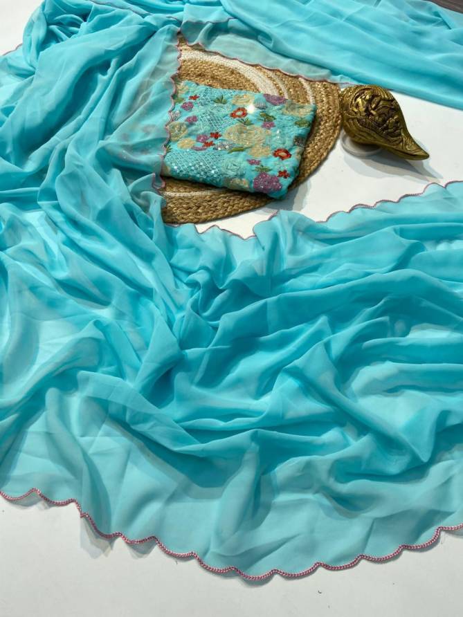 Feni 3 By Krishi Designer Georgette Party Wear sarees Wholesale Market In Surat